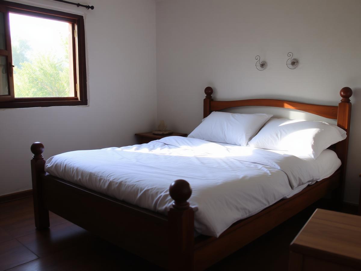 Simple guest bedroom in the country house